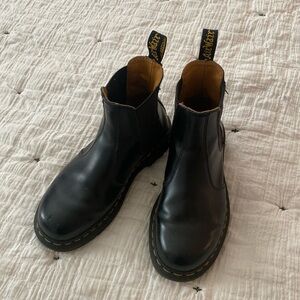 Dr. Martens Black Leather Ankle Boots